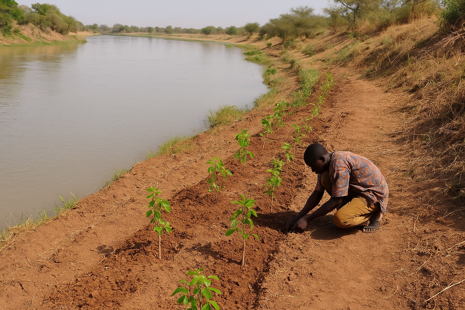 Projet de protection et la restauration des bassins et des berges du fleuve Bani (cercle de San) protection fleuve bani